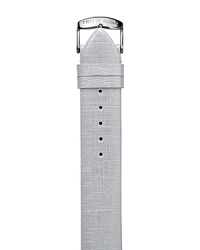 Luxe leather watch strap in modern silver finish, fits size 2, 7 & 22 Philip Stein watch heads.