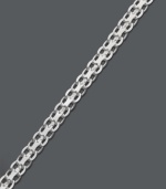 For standout style, add this last-minute touch. Giani Bernini's chic, Bismark link chain shines in sterling silver. Approximate length: 7-1/4 inches.