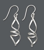 Tired of the same styles? Add a little twist! Giani Bernini's polished spiral drop earrings are crafted in sterling silver and add versatility and shape to your look. Approximate drop: 2 inches.