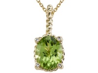 Genuine Peridot Pendant by Effy Collection® in 14 kt Yellow Gold LIFETIME WARRANTY