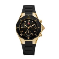 MICHELE Large Tahitian Jelly Bean Gold Plate Black