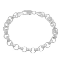 Sterling Silver Round Link Bracelet, 7