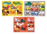 Melissa & Doug Deluxe Mix 'n Match Peg Puzzle 3 Pack Bundle