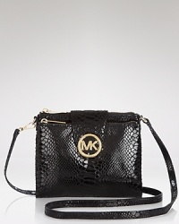 MICHAEL Michael Kors proves mini is all you need with this patent crossbody bag. With it's bold logo and glossy python embossed leather exterior, it's our pick for getting it right at night.