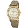 Breda Women's 5151_gold Gold Paige Rhinestone Python Leather Watch