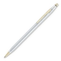 Cross® Classic Century Medalist Retr Ballpoint Pen, Chrome Brl, Black Ink Med