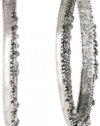 Kenneth Cole New York Urban Marcasite Geometric Pave Hoop Earrings