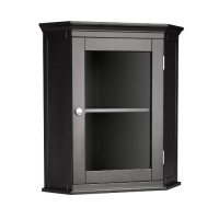 Elegant Home Fashions 7657 Madison Avenue Corner Wall Cabinet Dark Espresso