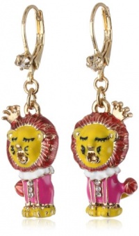 Betsey Johnson A Day at the Zoo Lion Drop Earrings