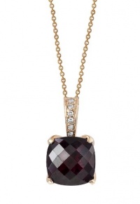 Effy Jewlery 14K Rose Gold Garnet and Diamond Pendant, 6.79 TCW