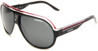 Carrera Speedway/S Polarized Navigator Sunglasses,Black Crystal, White & Red Frame/Grey Polarized Lens,One Size