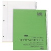 TOPS Lefty Kraft Cover Notebook, 9 x 11 Inch, College Rule, 80 Sheets, Assorted Colors (65128)