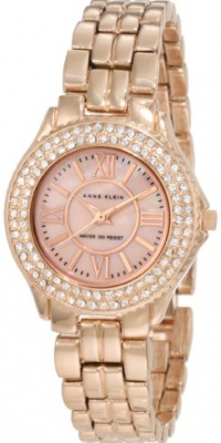 Anne Klein Women's 10/9536RMRG Swarovski Crystal Accented Rose-Gold Tone Bracelet Watch