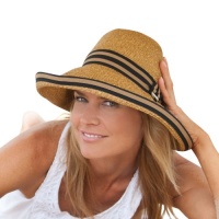 Ladies Upturn Sun Hat / Beach Hat, Catalina Wheat