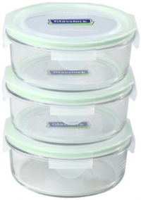 Kinetic Go Green Glass Lock Round 24 Ounce 6 Piece Set