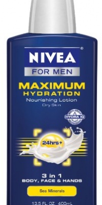 Nivea For Men Maximum Hydration 3 In 1 Moisturizer Body, Face and Hands, 13.5 Ounce