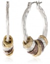 NINE WEST VINTAGE AMERICA Taking Shape Tri-Tone Hoop Earrings