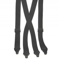 54 inch XL / TALL Airport Travel Suspenders in Black - *NEWLY DESIGNED* - Stay Closed Clips