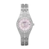 Relic Ladies Queen's Court Stainless Steel Glitz Bracelet w/ Pink Dial