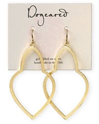 Sweet and oh so simple drop earrings from Dogeared are the ultimate wardrobe staple, cast in plated 18 karat gold.