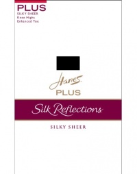 Hanes Plus Silk Reflections Knee Hi Style#19 LITTLE COLOR One Size Fits All (2 Pack)