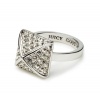 Juicy Couture 'Heavy Metal' Silver Pave Pyramid Ring