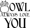 (OWL 2) Owl Always Love You wall saying vinyl lettering art decal quote sticker home decal