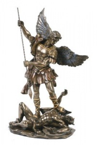 St. Michael Statue Cold Cast Bronze 10