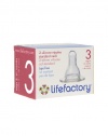 Lifefactory Silicone Nipples Stage 3, 2 Pack, Clear