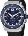 Stuhrling Original Men's 469.33156 Special Reserve Apocalypse Midnight Quartz Multi-Function Black Leather Strap Watch