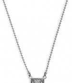 Michael Kors Pavé Pyramid Pendant Necklace - Silver - Czech crystals / Brass