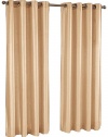 Stylemaster Tribeca 56 by 95-Inch Faux Silk Grommet Panel, Sand