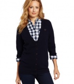 Fred Perry Women's Relaxed Fit V-neck Cardigan