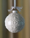 Wedgwood Holiday Snowflake Ornament Snowflake White Ball