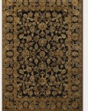 Couristan 1230/1105 PAVE Eiffel Garden 90-Inch by 134-Inch Chenille Area Rug, Antique Brass/Onyx