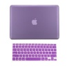 TopCase 2-in-1 Rubberized Hard Case and Keyboard Cover for Macbook Pro 15-Inch A1286 with TopCase Mouse Pad - Purple