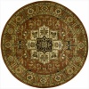 Nourison JA33 Jaipur Round Hand Tufted Area Rug, 6-Feet, Brick