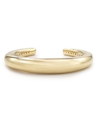 Simply styled yet sculptural, this Nadri bangle lends architectural allure to every outfit, plated in 18-karat gold.