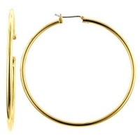 1.1 Inch (28mm) Classic Hoop Earrings - 14k Gold Medium Hoops