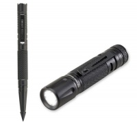 Night Armor Compact Tactical 1AA Flashlight with Pen (Black)