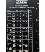 Empire Level 2760 Screw ID Gauge, SAE Standards 1 to 5/16-Inch