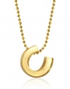 Alex Woo Little Luck Yellow Gold Horseshoe Pendant Necklace