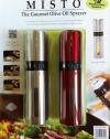 Misto Gourmet Olive Oil Sprayer (Set of 2) Silver & Red