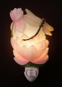 Dragonfly and Water Lily Nightlight