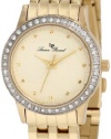 Lucien Piccard Women's 11696-YG-10 Monte Velan Beige Textured Dial Gold Ion-Plated Stainless Steel Watch