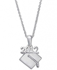 Giani Bernini Sterling Silver Necklace, 18 2012 Graduation Cap Pendant