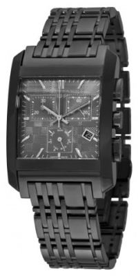 Burberry Men's BU1563 Square Grey Chronograph Dial Black Bracelet Watch