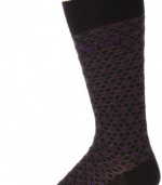 HUGO BOSS Men's Modal Micro Grid Pattern Sock