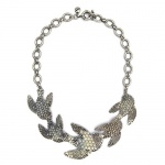 Marc by Marc Jacobs Petal to the Metal Flock Necklace, Argento Ox