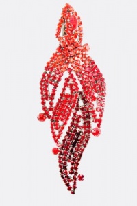 Fashion Trends Jewelry - RHINESTONE 3TONE PIN - (Red) Free Shipping